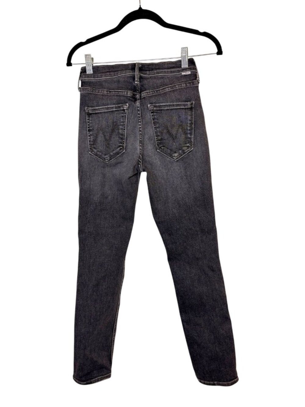 Mother Denim Black Wash The Mid Rise Dazzler Straight Leg Cropped Jeans Size 26 - Picture 10 of 12